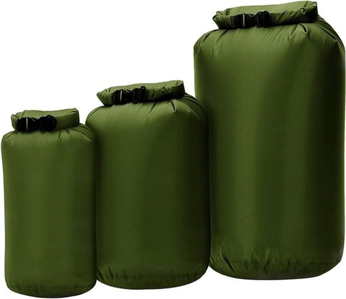 Waterdichte droogtassen-set van 3 - 8L, 40L en 70L - Ideaal voor boot, kajakken en vissen, perfect voor zwemmen en raften
