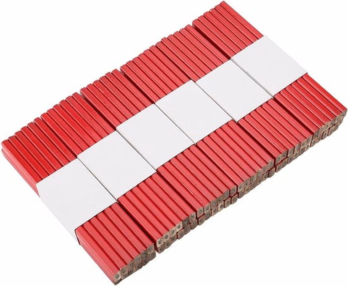 Houten timmermanspotlood met harde vulling, plat ontwerp, ideaal voor professionele bouwprojecten en precisiewerk