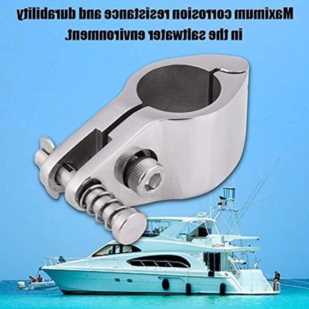 Roestvrijstalen 7/8" Marine Boot Bimini-top hardware bevestiging met scharnier en klemmen voor optimale stabiliteit