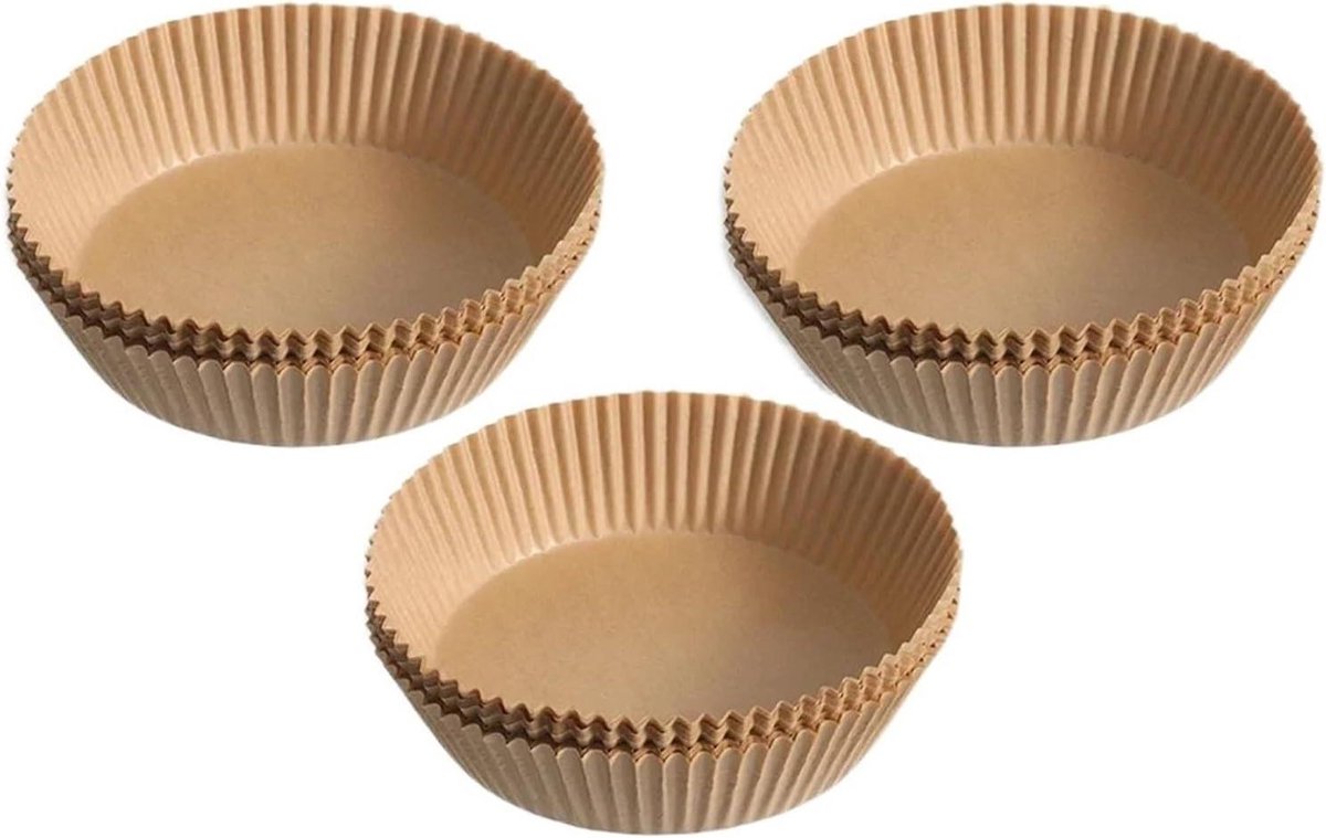 Wegwerp Airfryer Papier - Bakpapier Luchtfriteuse - Snel Schoonmaken - Antiaanbaklaag - 200 Stuks - Wit