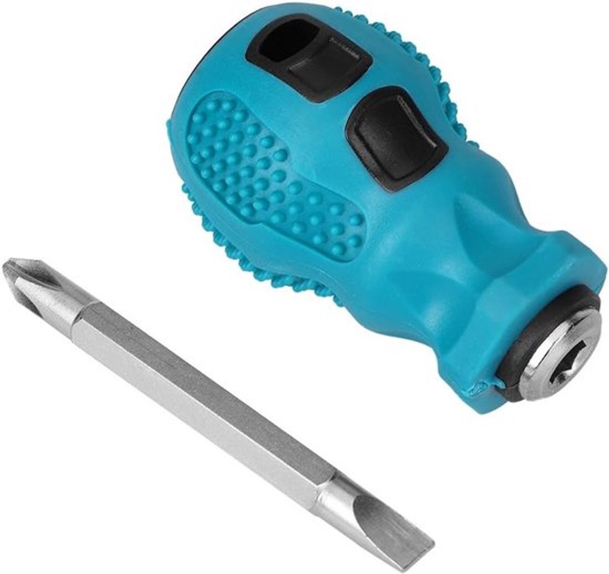 Korte Magnetische Schroevendraaiers voor Dubbel Gebruik met Kruis- en Sleufbits - Mini Set voor Thuis en Klussen