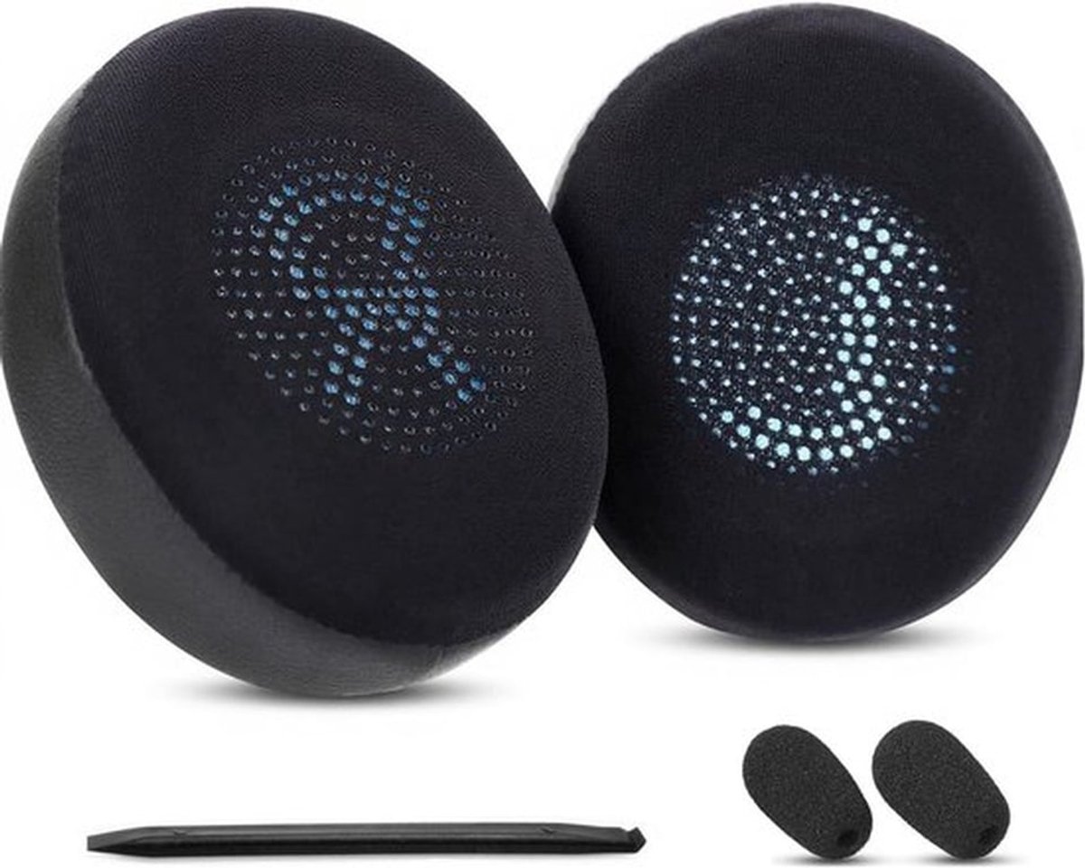 Ademende Gel Kussens voor Jabra Evolve2 65 en 40, Elite 45h Hoofdtelefoon Oorkussens met Koel Effect en Comfortabel IJs Zijden Stof
