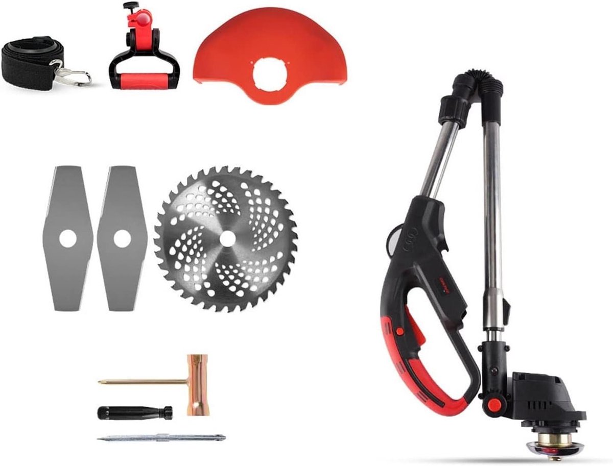 Snaartrimmer Kantensnijder - Elektrische Grasmaaier - Tuin Snoeien - Borstelloze Motor - 4000 W - Zwart