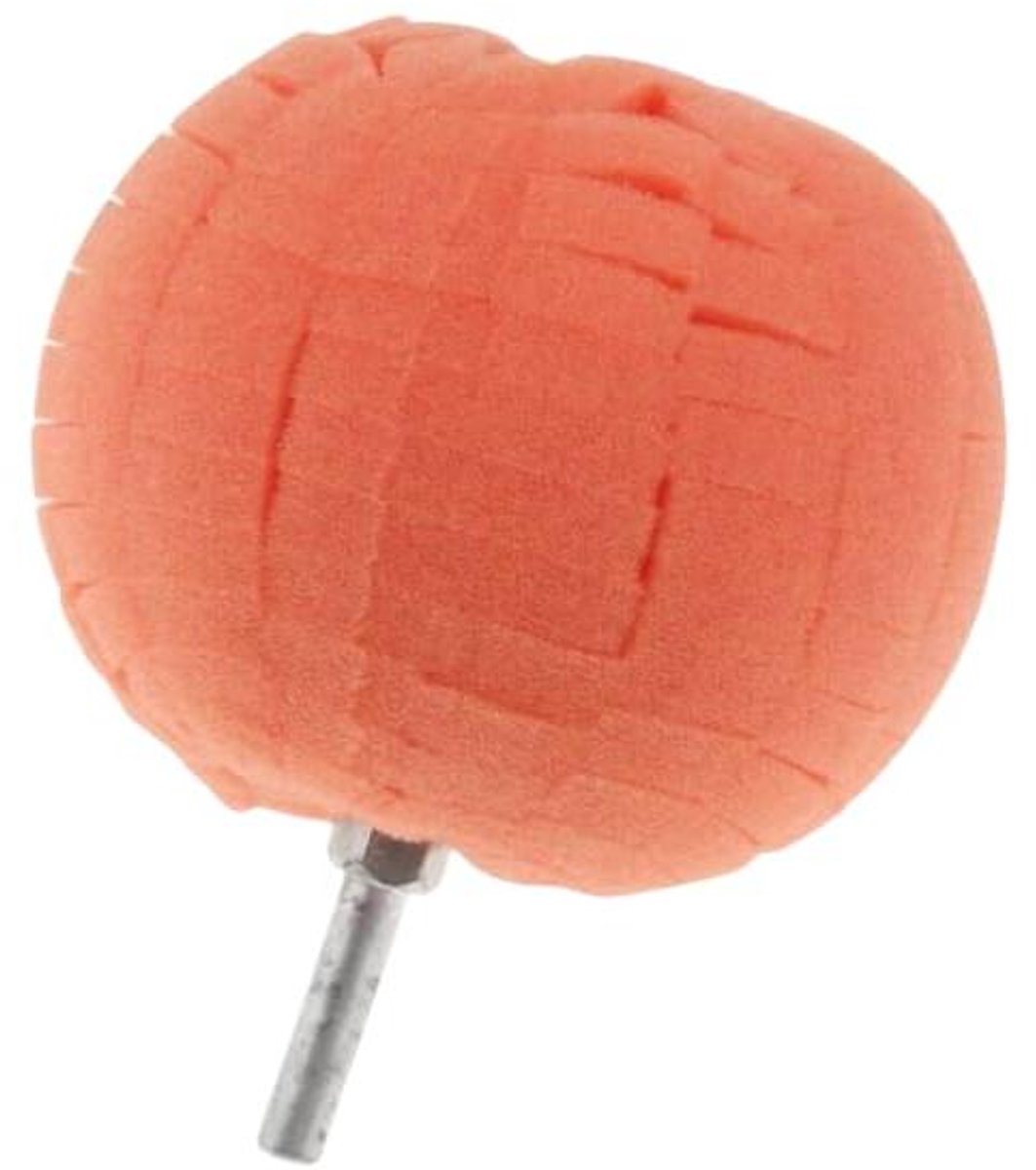 Polijstkogel - Polijstbal Poetsbal - Autobanden Polijsten - Zelfaanpassende Vorm - 80 mm - Oranje