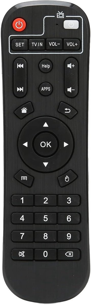 SnelShoppen - Universele Vervangingsafstandsbediening met Grote Knoppen voor H96 H96 PRO H96 PRO+ H96 MAX H2 X96 - Direct Gebruik, Geen Programmeren N