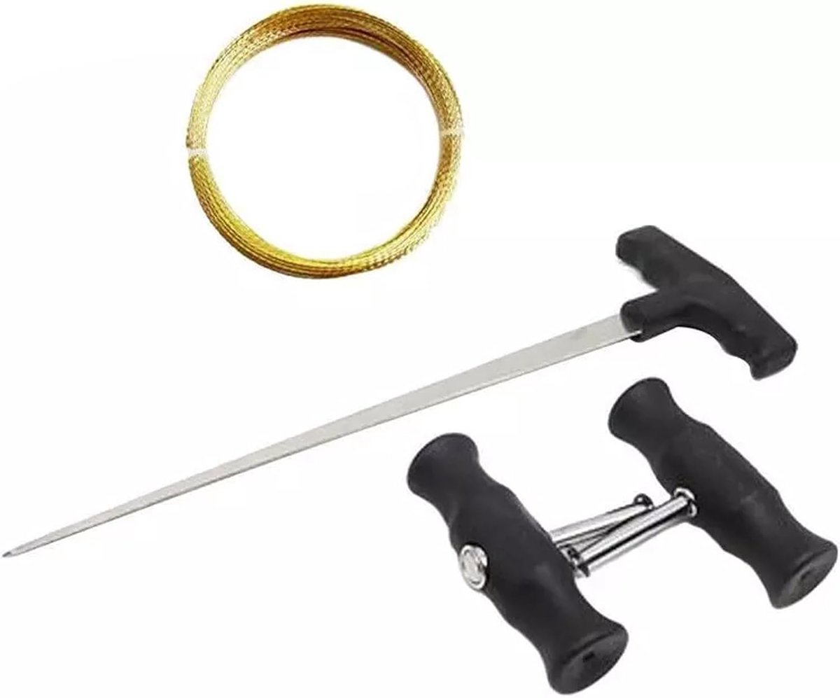 Autoruit verwijderingsgereedschap set - 4-delige kit met handvatten en snijkoord - duurzaam en draagbaar - ShopVlot