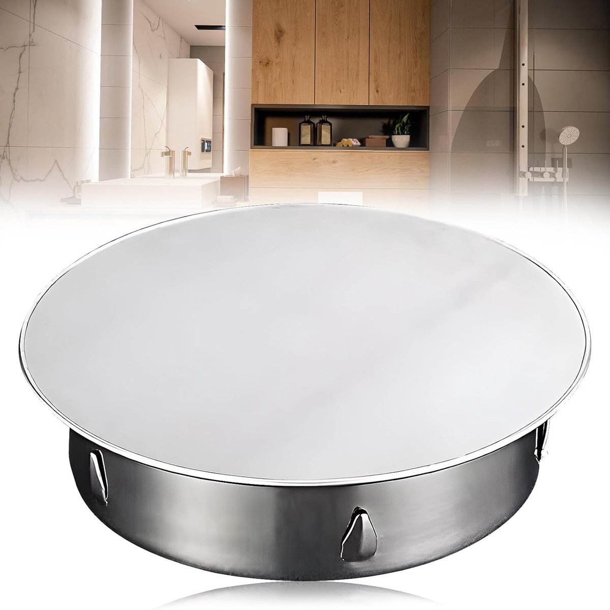 SnelShoppen - Kaminlochdeckel Ø100 mm RVS Stove Pipe Blind Cap, Pijp Deksel, Rookpijp Deksel, Schouw Deksel, Ovenpijp Wanddoorvoer Deksel, Stove Hole