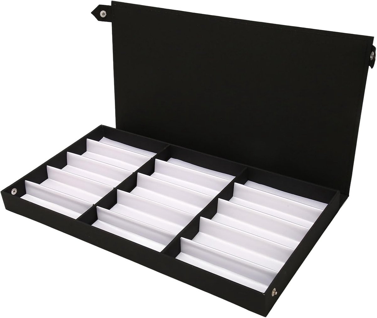 SnelShoppen - Zonnebril Display Tray, Draagbare Organizer voor Zonnebrillen en Sieraden, Nylon Stof met Scheidingscompartimenten, Ideaal voor Lades en