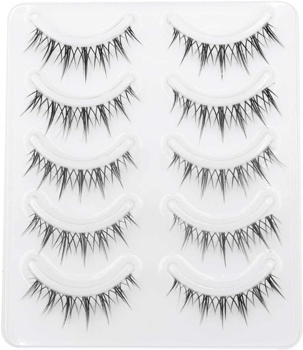 SnelShoppen - Multi-Pack Heldere Wimpers en Ultra-Dunne Valse Wimpers voor een Verbluffende Look, Natuurlijk en Licht, Geschikt voor Feest en Dagelijk
