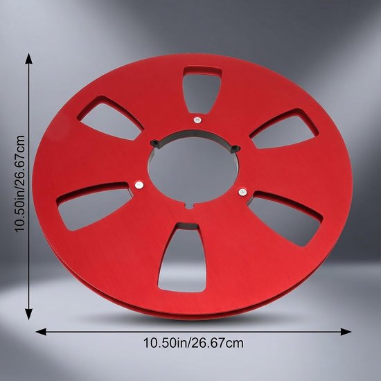 Lege Spoel met 6 Gaten, Laag Geluid 1/4 10.5 Inch Winding Coil voor Reel-to-Reel Tape Speler, RVS Schroeven en Onderdeel van Merkloos — afbeelding 2