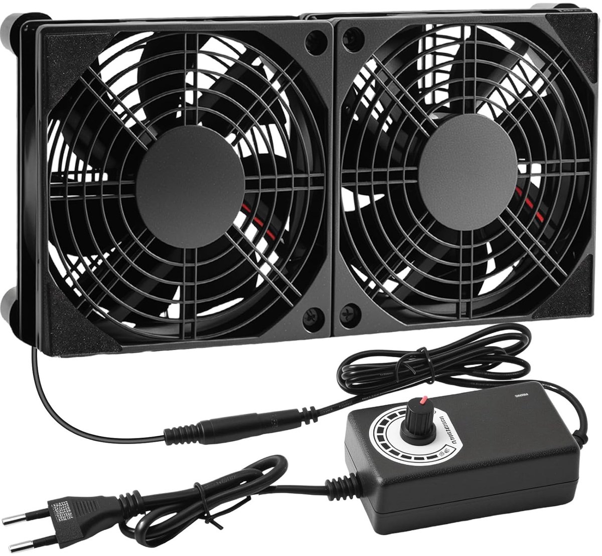 Computerventilator - Zwart - 240 x 120 x 25 mm - 12V Koelventilator met Snelheidsregeling - Voor PC en Laptop