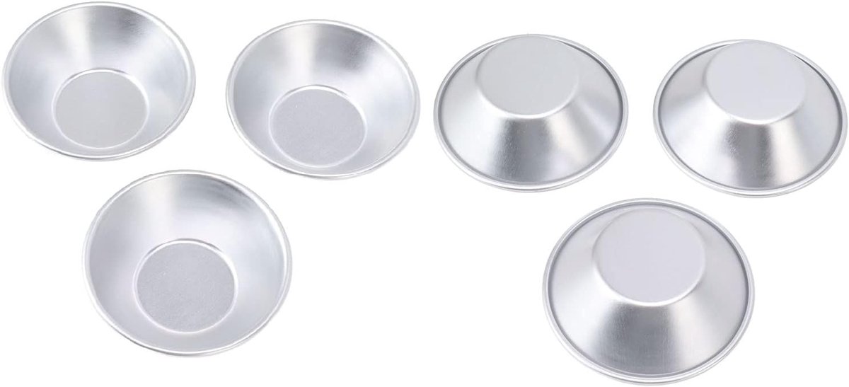 SnelShoppen - 25 Stuks Bakvorm Aluminium Eiersnoeptaartvormen Aluminium Portugese Eiersnoeptaart Cupcakevormen Eiersnoeptaart Bodemhouders Aluminium F