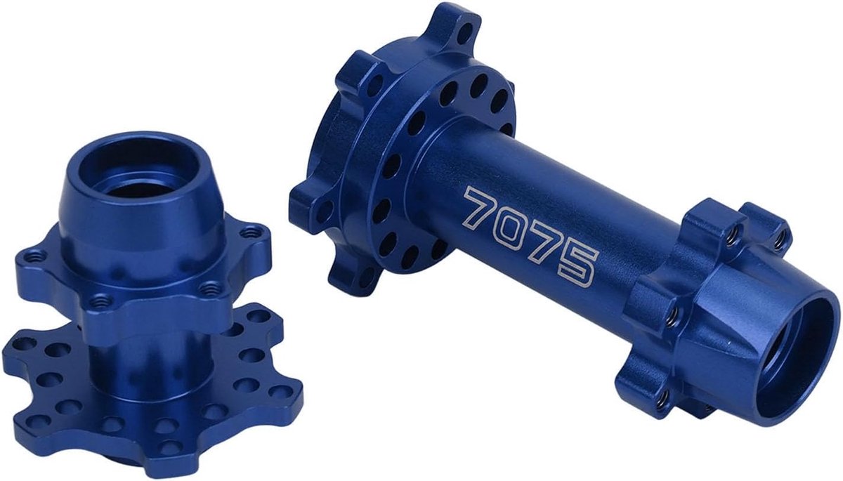 SnelShoppen - Aluminium 7075 T6 Voor- en Achterwielnaaf Hex Voor LOSI 1:4 Promoto MX Motorfiets, Duurzaam, Elegante Uiterlijk, Blauw