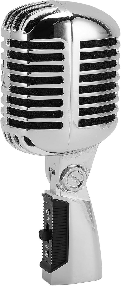 SnelShoppen - Classic Retro Dynamische Vocal Microfoon, Vintage Stijl Cardioide Microfoon, Hoog Signaaloutput, Zelfspannende Rotatieve Zinklegering St