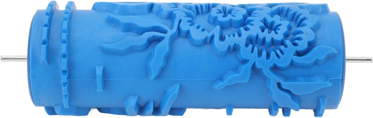 SnelShoppen - Verfroller met Patroon voor Wanddecoratie, 5 Inch Textuurverfroller Klassiek Bloemmotief Geëmbosde Textuur Rubberroller Gereedschap voor