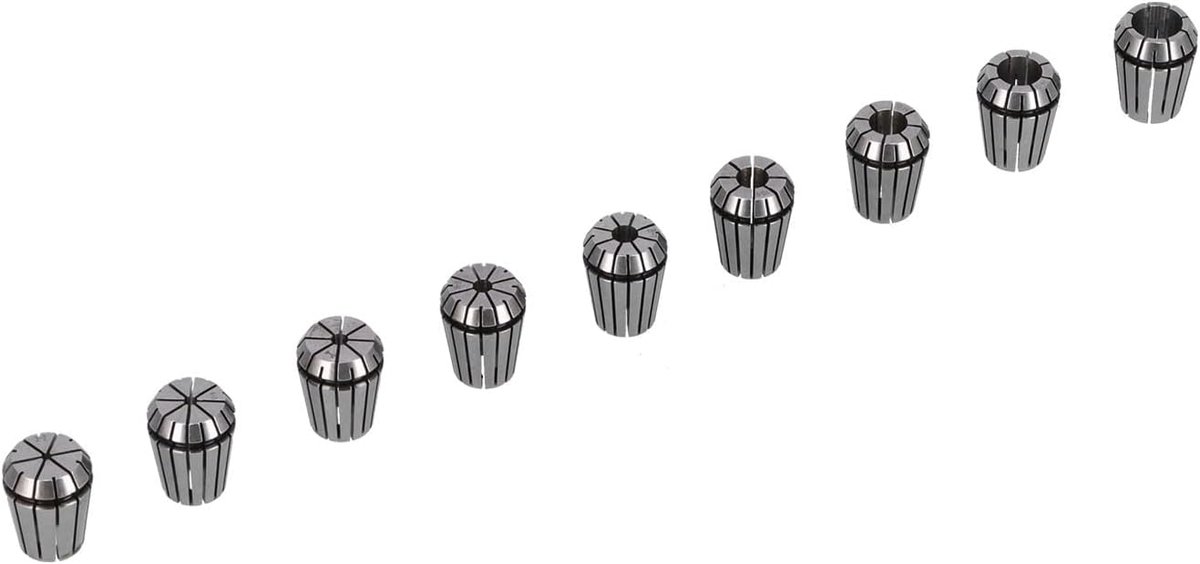 SnelShoppen - ER25 Veerklemmen Morse Verbindingas Collet Sleutel Set met Hoogwaardig Koolstofstaal voor Machine Gereedschap - 12 Stuks
