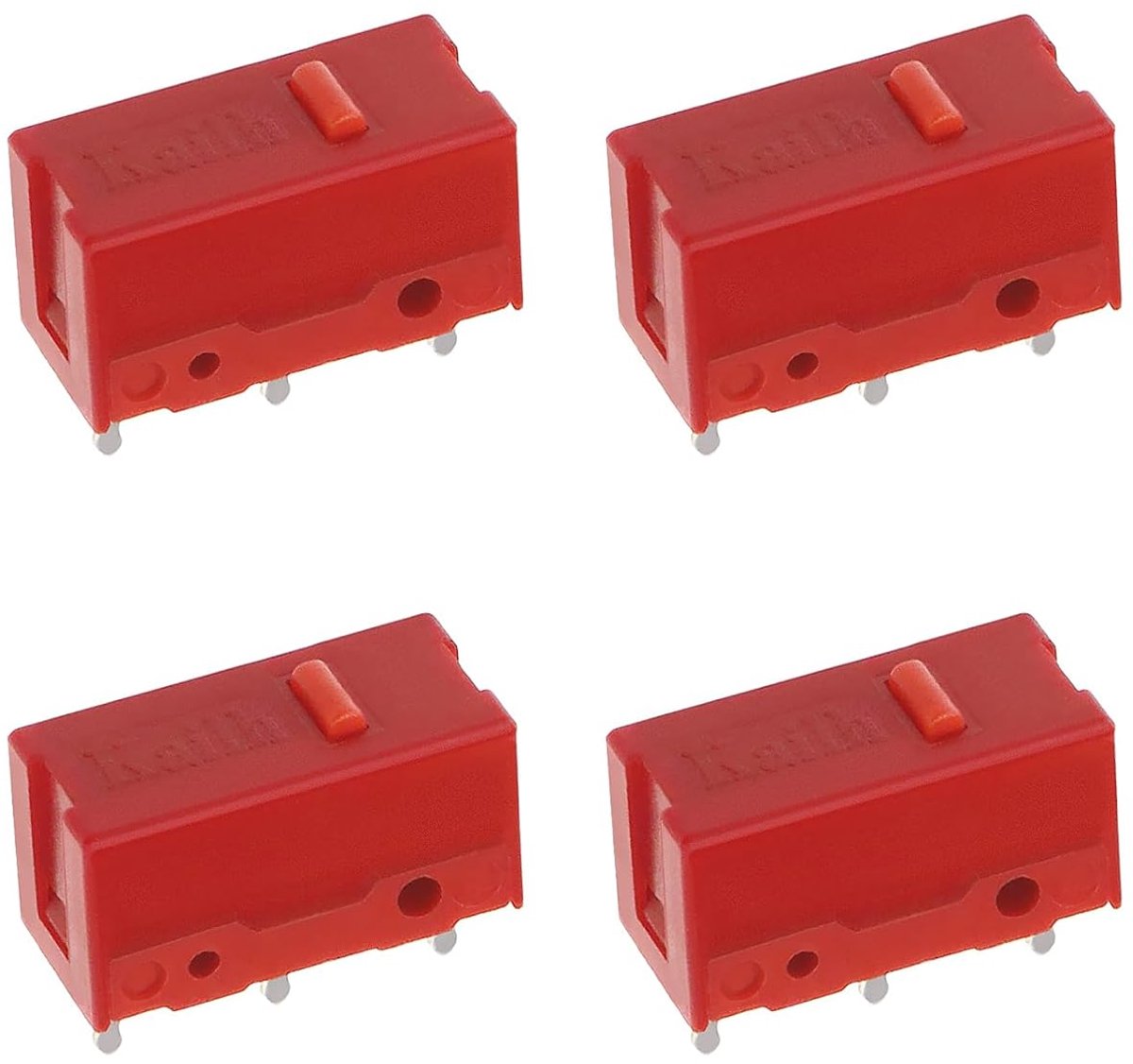 SnelShoppen - 4 Stuks Gaming Muisschakelaar GM4.0 60 Miljoen Keer Micro Schakelaar 12.8x5.8x6.5mm 25gf Min Rood - Perfect voor Gamer Accessoires