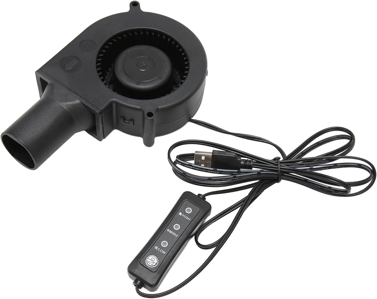 SnelShoppen - USB Ventilator 97mm x 33mm, DC 5V, Borstelloze Koelventilator 3800RPM, 22CFM Computer Koeling Ventilator, Turbo Koeling Centrifugaal Ven