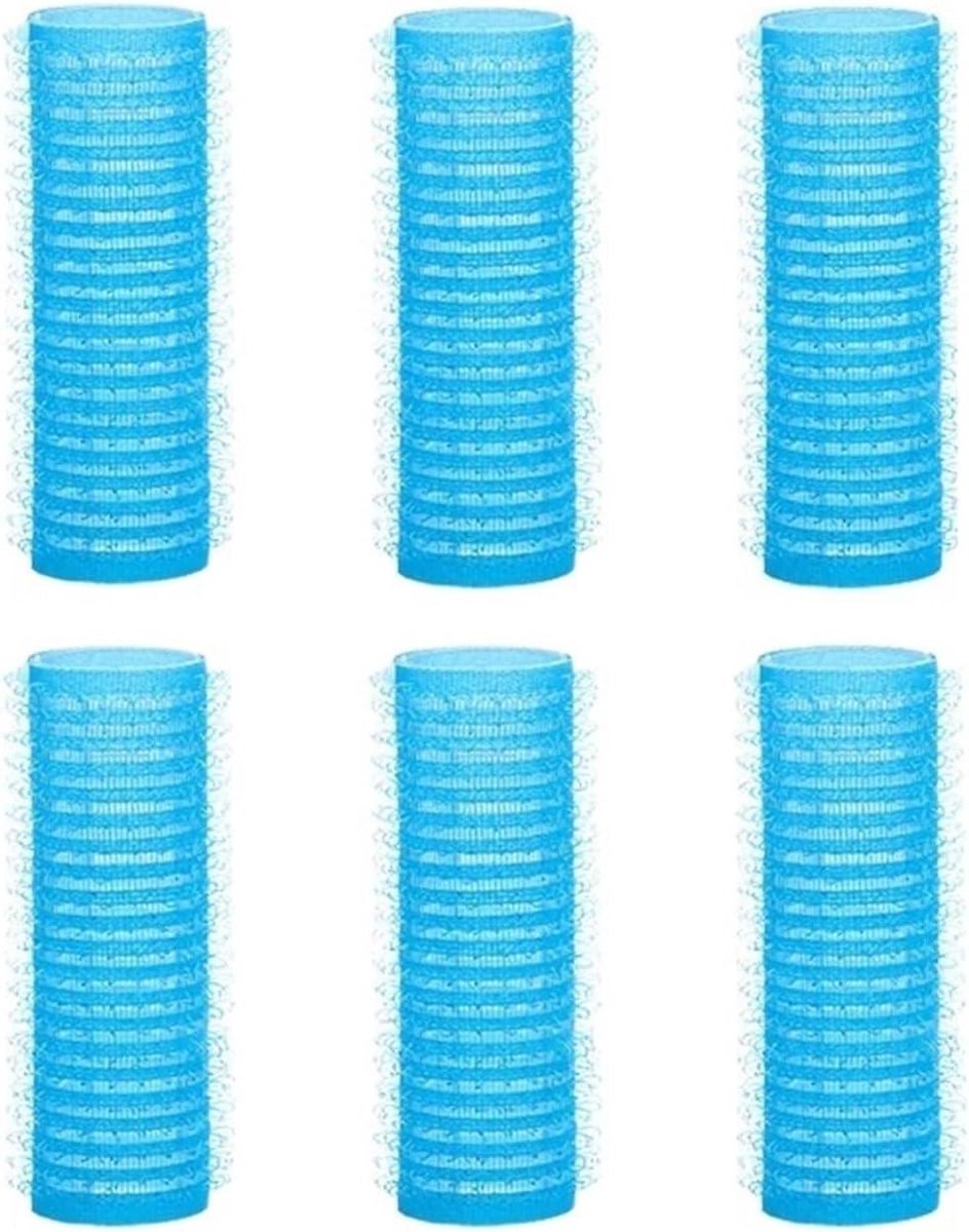 Haarrollers - Krulspelden Hittevrij - Haar Stylen - Zonder Hitte Schade - 15 cm Diameter - Blauw