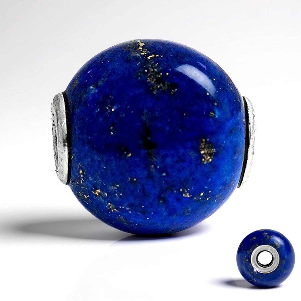 Cavill - Lapis Lazuli Hanger - 925 Sterling Zilver - 12,2 ct - Ronde Azuurblauwe Edelsteen - Monosono Collectie - Elegant & Tijdloos