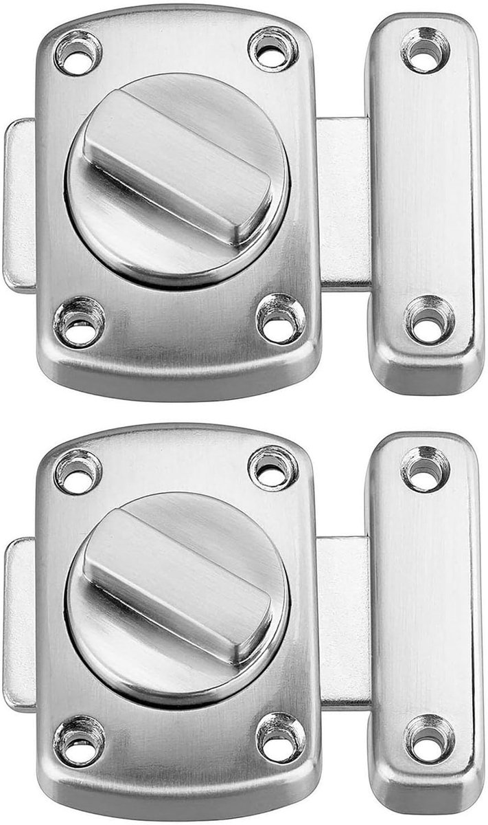 Deurslot met draaibol 55mm - Rvs - Antidiefstalbeveiliging - Veiligheidslock voor deuren - ShopVlot