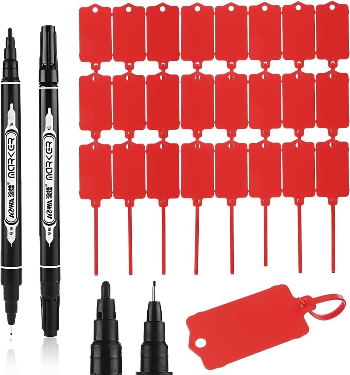 Cadeaulabels 50 stuks - kunststof labels - waterdicht - herbruikbaar voor verzenddoeleinden - ShopVlot