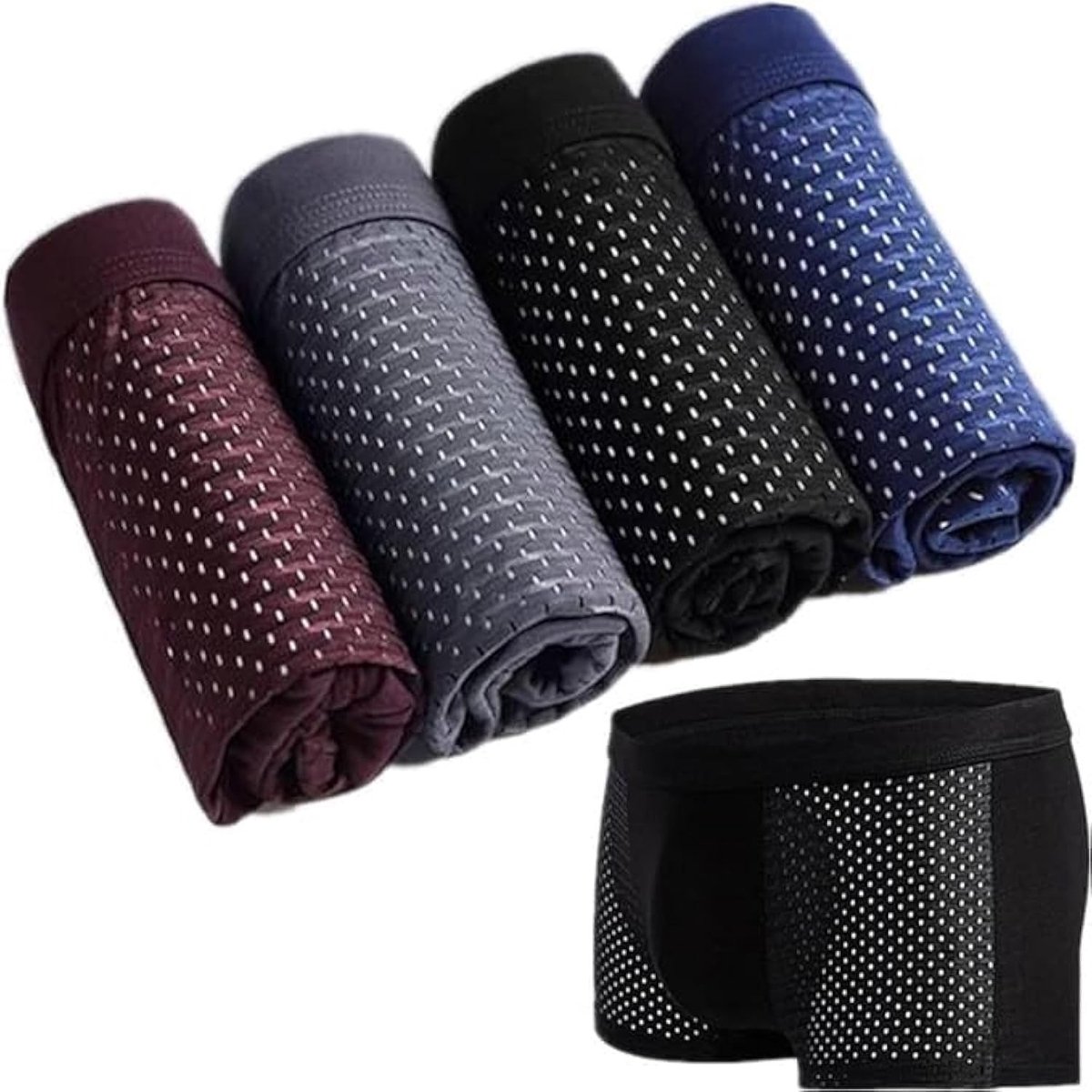 Bamboe Boxer Shorts voor Mannen, Duurzame Ondergoed, Ademend en Comfortabel, Perfecte Pasvorm