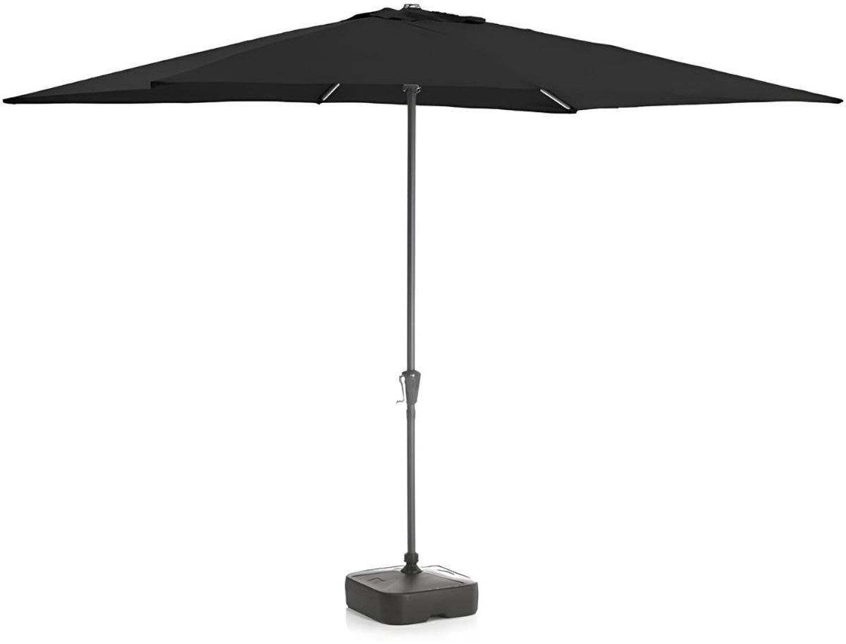 VALI® Parasol - Grote Tuinparasol - Terrasparasol - Zwart - 300cm x 200cm x 255cm