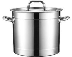 Soeppan RVS - Soepketel Stoofpan - Grote Maaltijden Bereiden - Verdikt Materiaal - 25L - Zilver