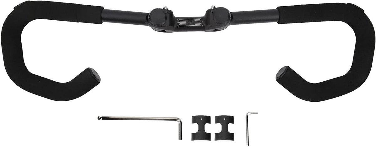 Aluminium Fietsstuur - Mountainbike Stuur - Lange Afstand Fietsen - Volledig Verstelbaar - 620 mm Lengte - Zilver