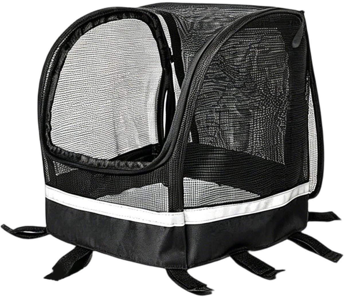 Fietsmand voor Honden - Huisdieren Mand - Veilig Vervoer - Schokbestendig Frame - 28.5x24.5x25.5cm - Zwart