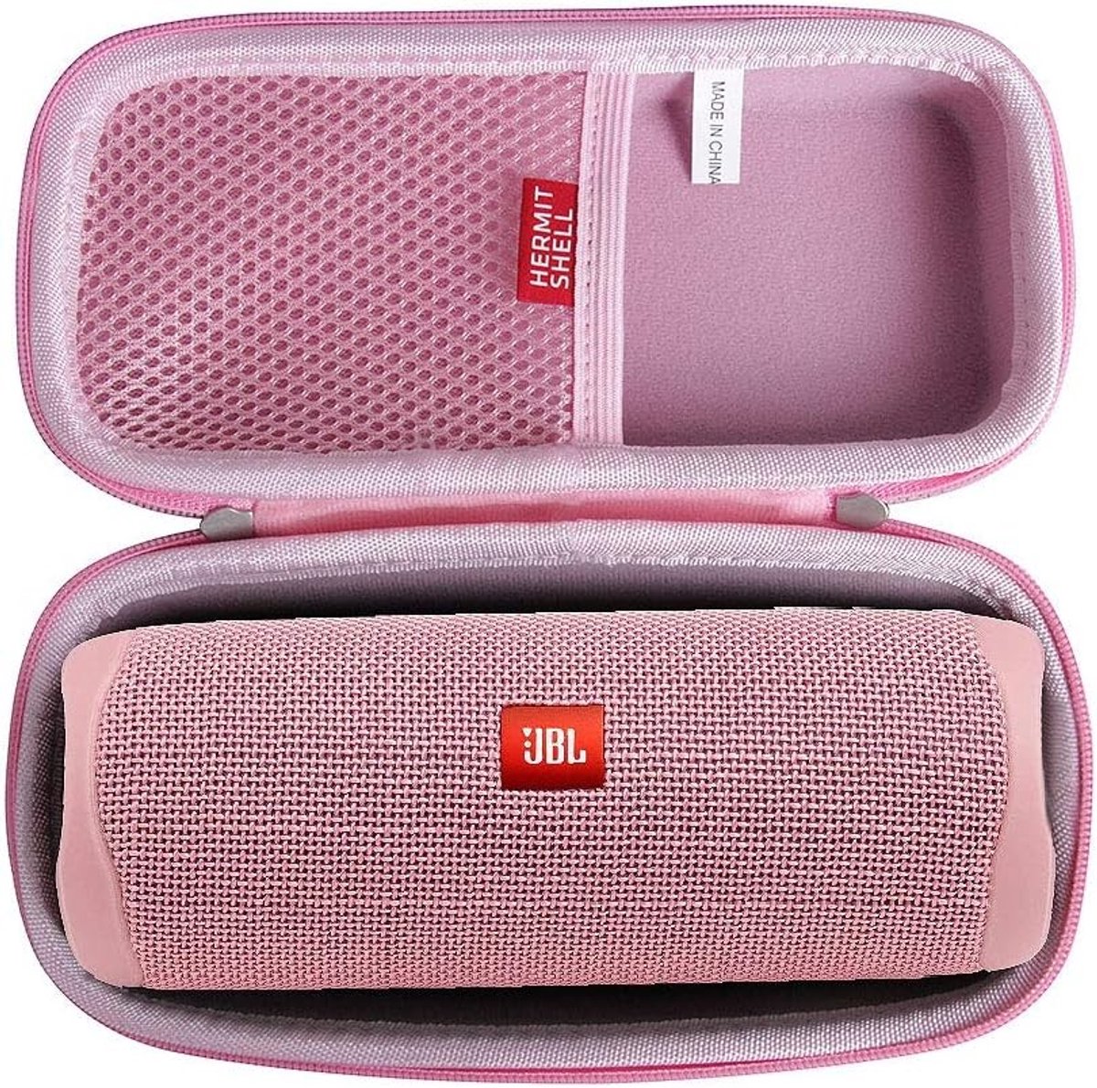 Duurzame EVA Reiskoffer voor Draagbare Bluetooth Speaker - Geschikt voor JBL Flip 5 (Roze)