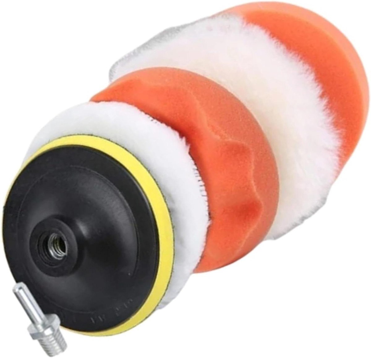 Polijstmachine Pads Set - Autopolijst Sponsjes - Auto Polijsten - Gladde Fijne Textuur - 5 Inch - Wit