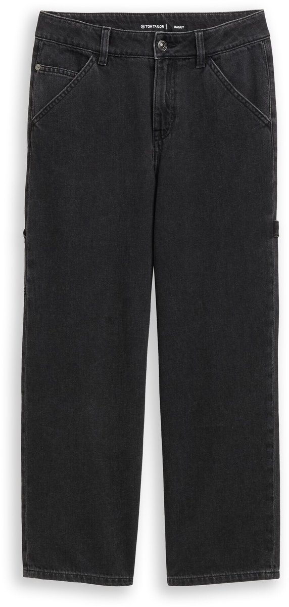 Tom Tailor - Baggy carpenter-jeans - Maat 170 - clean dark stone grey denim