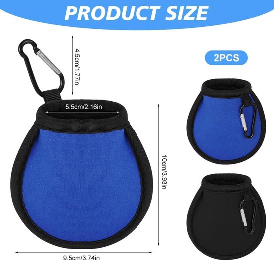 Waterdichte Golfbal Reinigingszak met Carabiner, Dubbele Laag, Golfaccessoires voor Mannen en Vrouwen, Ideaal Cadeau voor Golfliefhebbers — afbeelding 5