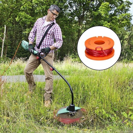Set van 11 Vervangspoelen voor Grastrimmer, Diameter 1.65 mm, Lengte 3 m, Inclusief 9 Vervangspoelen en 2 Dekselvervangingen voor Grastrimmers, Geschikt voor Tuinonderhoud en Grasmaaien — afbeelding 4
