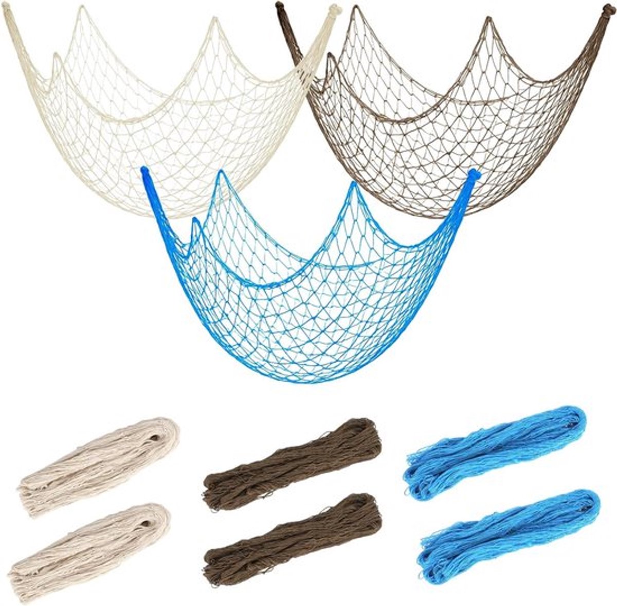 Decoratieve Vissennet Versieringen in 3 Stijlen - 200x100cm Nautisch Thema voor Feestjes en Muurdecoratie