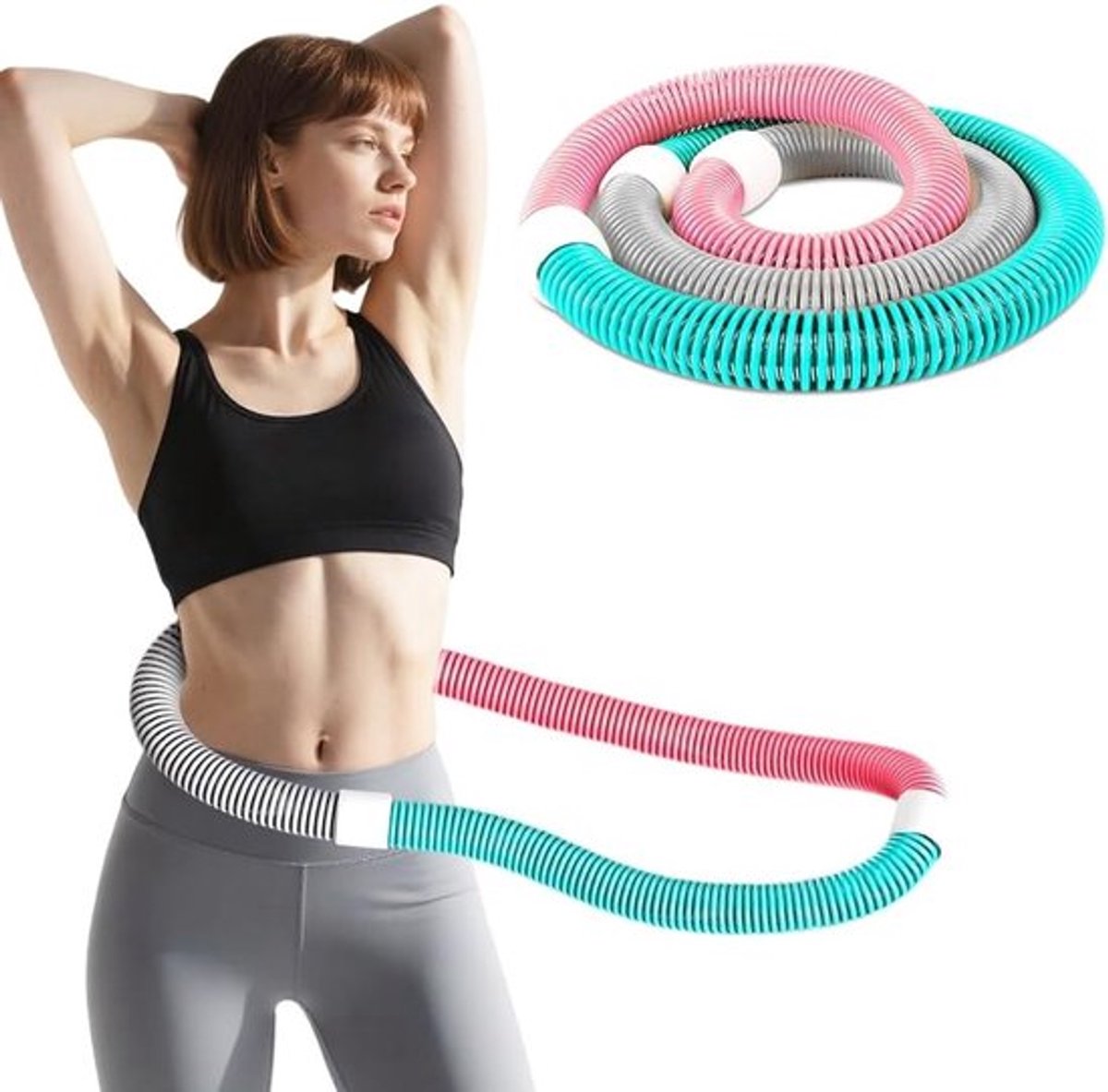 Vouwbare Hula Hoop voor Volwassenen - Zachte Fitness Ring voor Gewichtsverlies en Thuis Gym - Ideaal voor School en Sportactiviteiten, 1.4kg