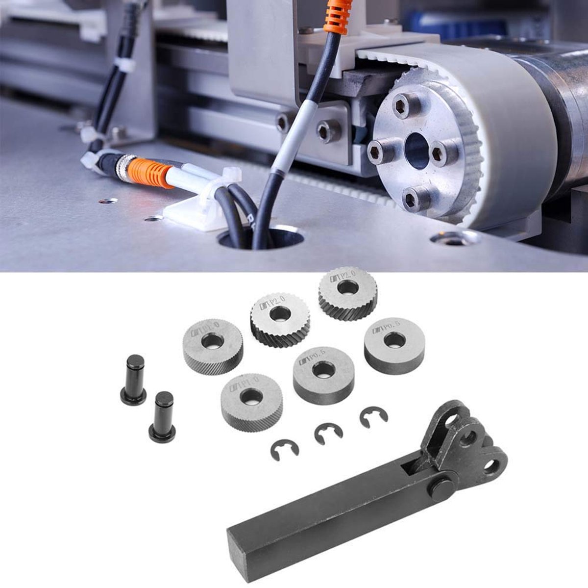 SnelShoppen - 7-delige Stalen Knurling Tool Set met Diagonale Dubbele Wielen, Slant Tanden, Metaal Draai Gereedschap voor Vervangen van Lineaire Knurl