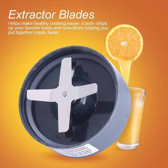 SnelShoppen - Vervangende Extractor Blade 600/900W - RVS Kruis Blad voor Blender - Ideaal voor Smoothies en Sap - Keuken Accessoire - 900W van Snelshoppen — afbeelding 3