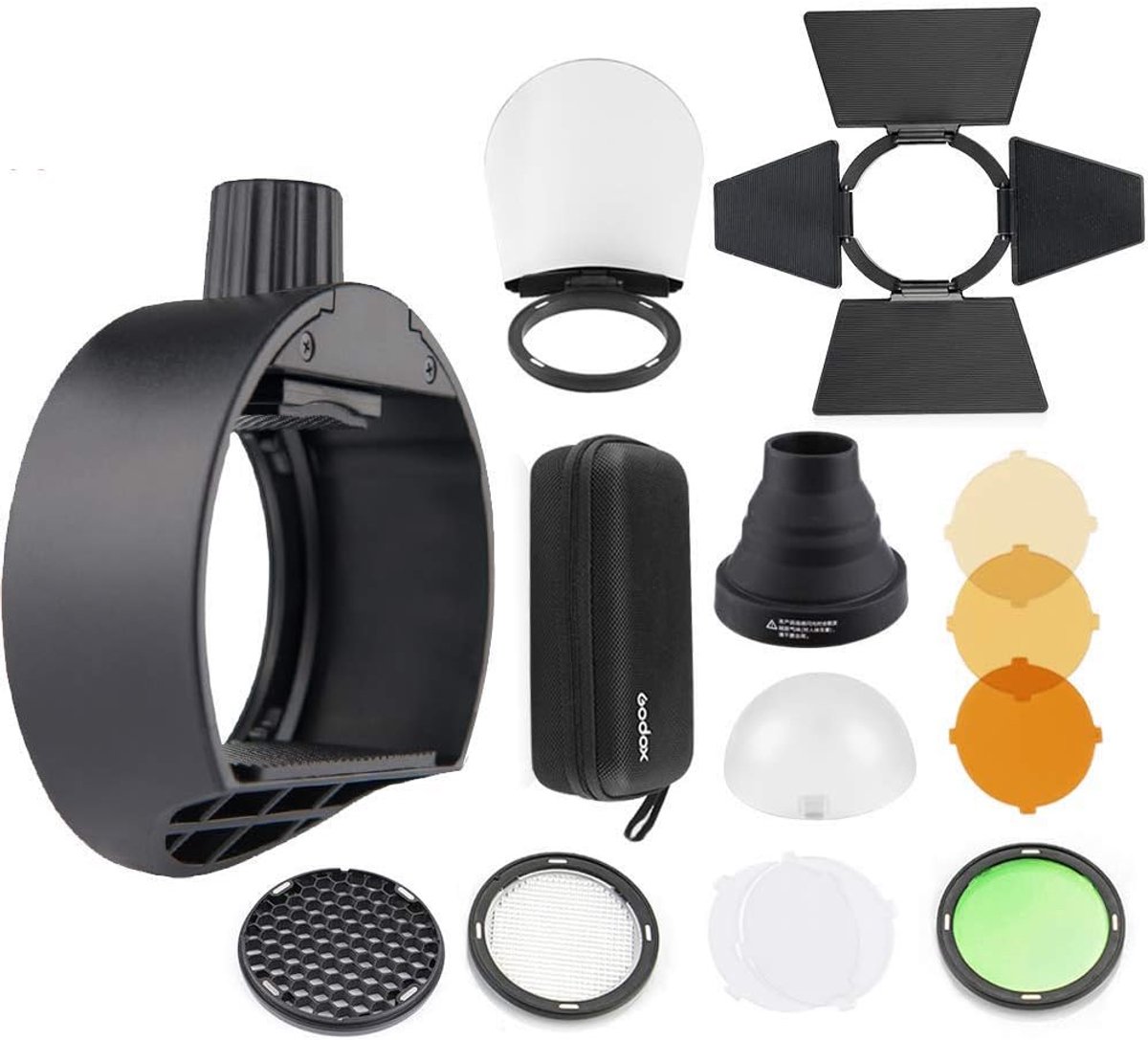 SnelShoppen - S-R1 Flitskop Adapter Set voor Godox V860II TT685 TT600 Camera Flits + Diffuser en Creatieve Verlichtingseffecten
