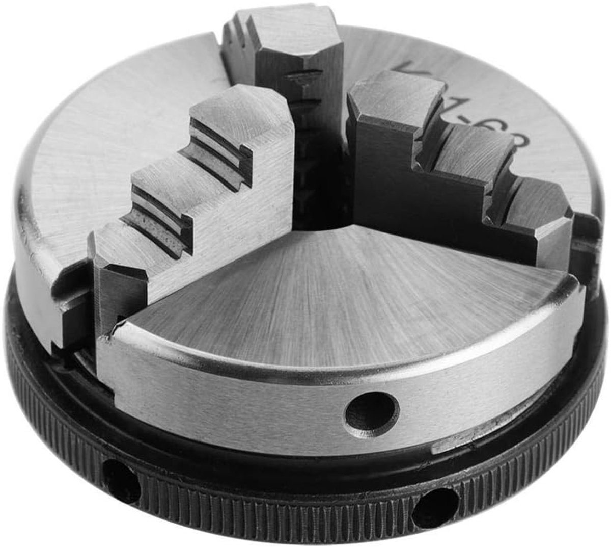 SnelShoppen - Zelfcentrerende Draaibank Chuck K01-63 3-Klauwen Chuck Reversible Voor Houtbewerking - Handmatige Chuck Met 2 Sluitbalken, Diameter 63mm