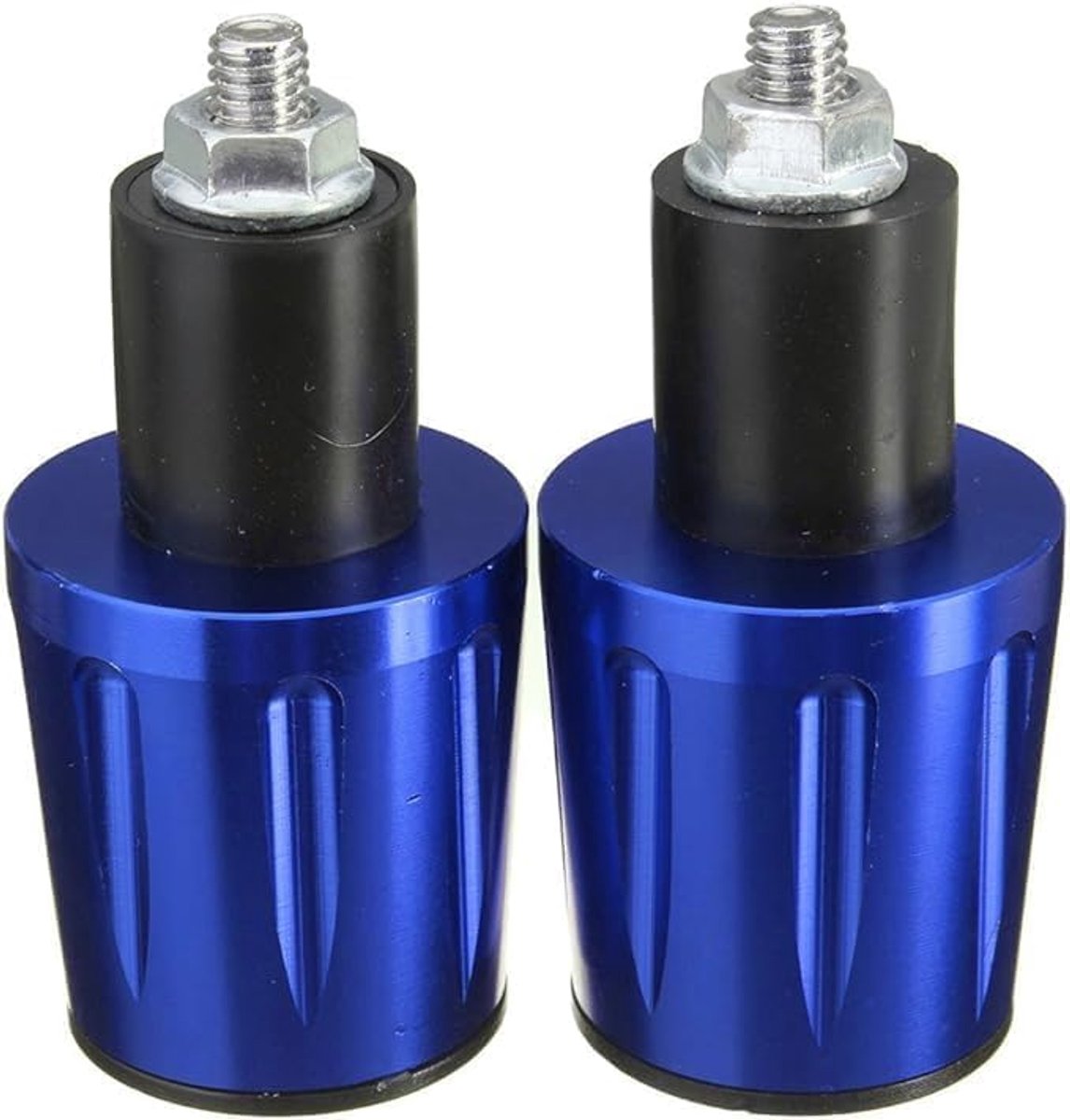 SnelShoppen - Motorfiets Handvatten, 22 mm, Plug Grip Gewichten, Anti-trillingen, Blauw, Duurzaam en Comfortabel voor Motorrijden