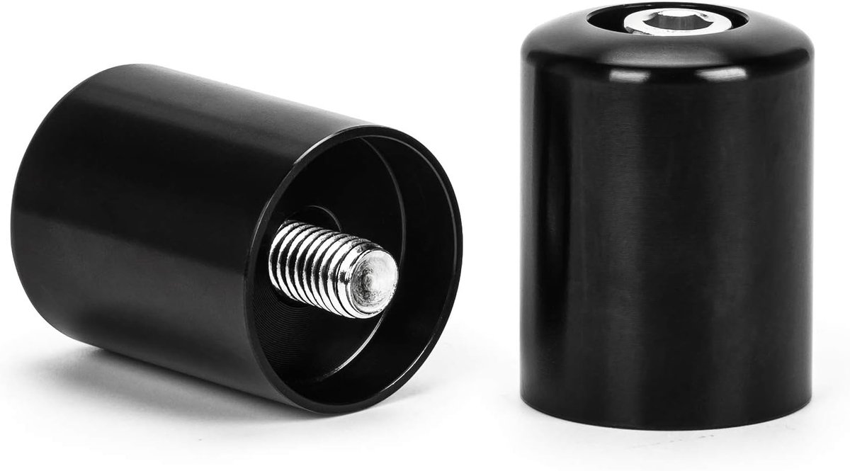 SnelShoppen - Motorfiets Handvat Einddoppen MTB Stuur Pluggen voor Z800 Z1000 Z900 Z750 Z650 Z300 Z250 Zwart - Perfecte Bescherming en Stijl