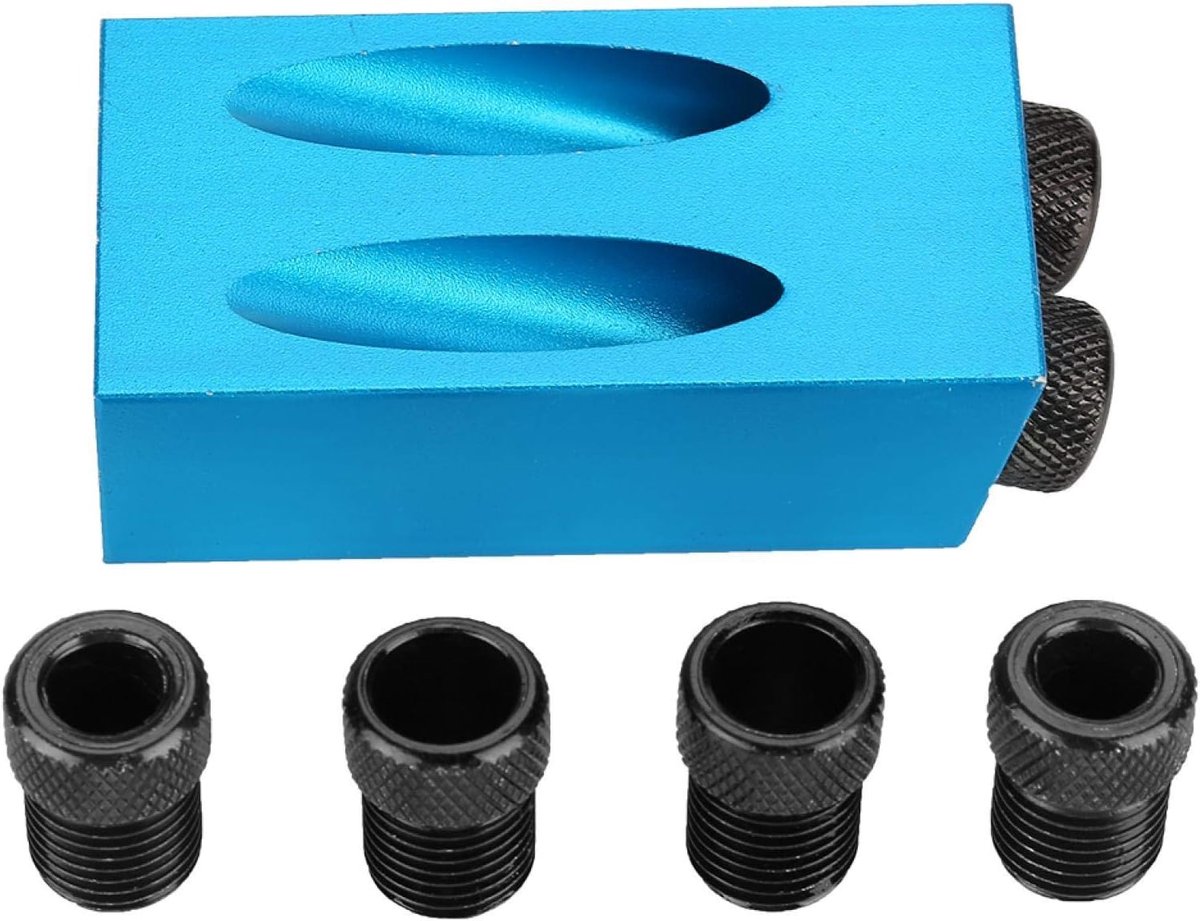 SnelShoppen - Plastic Hoekboor Positioneerder, 15 Graden Aluminium Boorgids voor Houtbewerking, Gebruiksvriendelijk en Flexibel, Perfect voor Meubelve