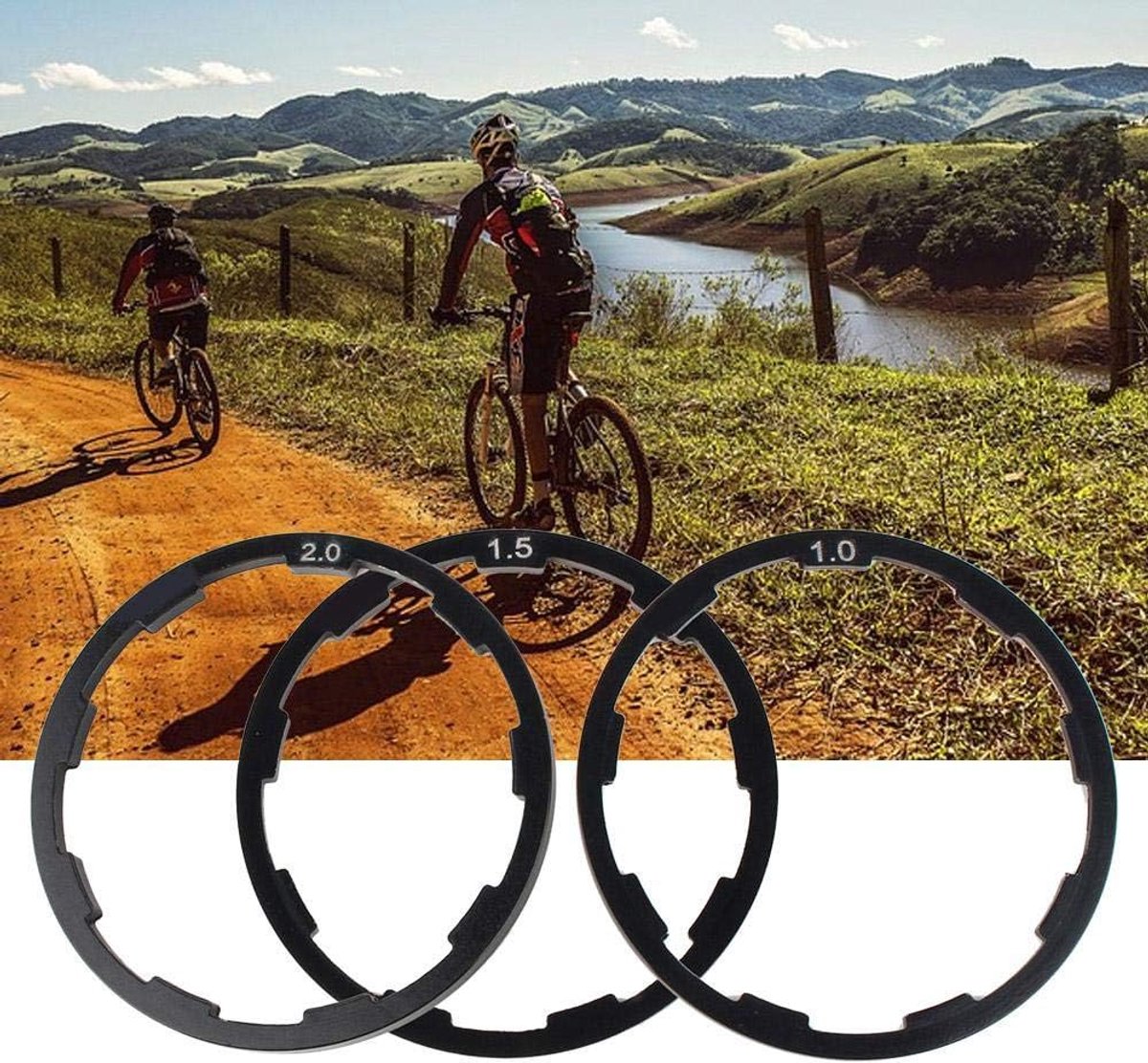 SnelShoppen - 3x Fiets Flywheel Hub Spacer Gasket Aluminium Legering Ondersteuning Ring Gasket voor Mountainbike en Wegfiets