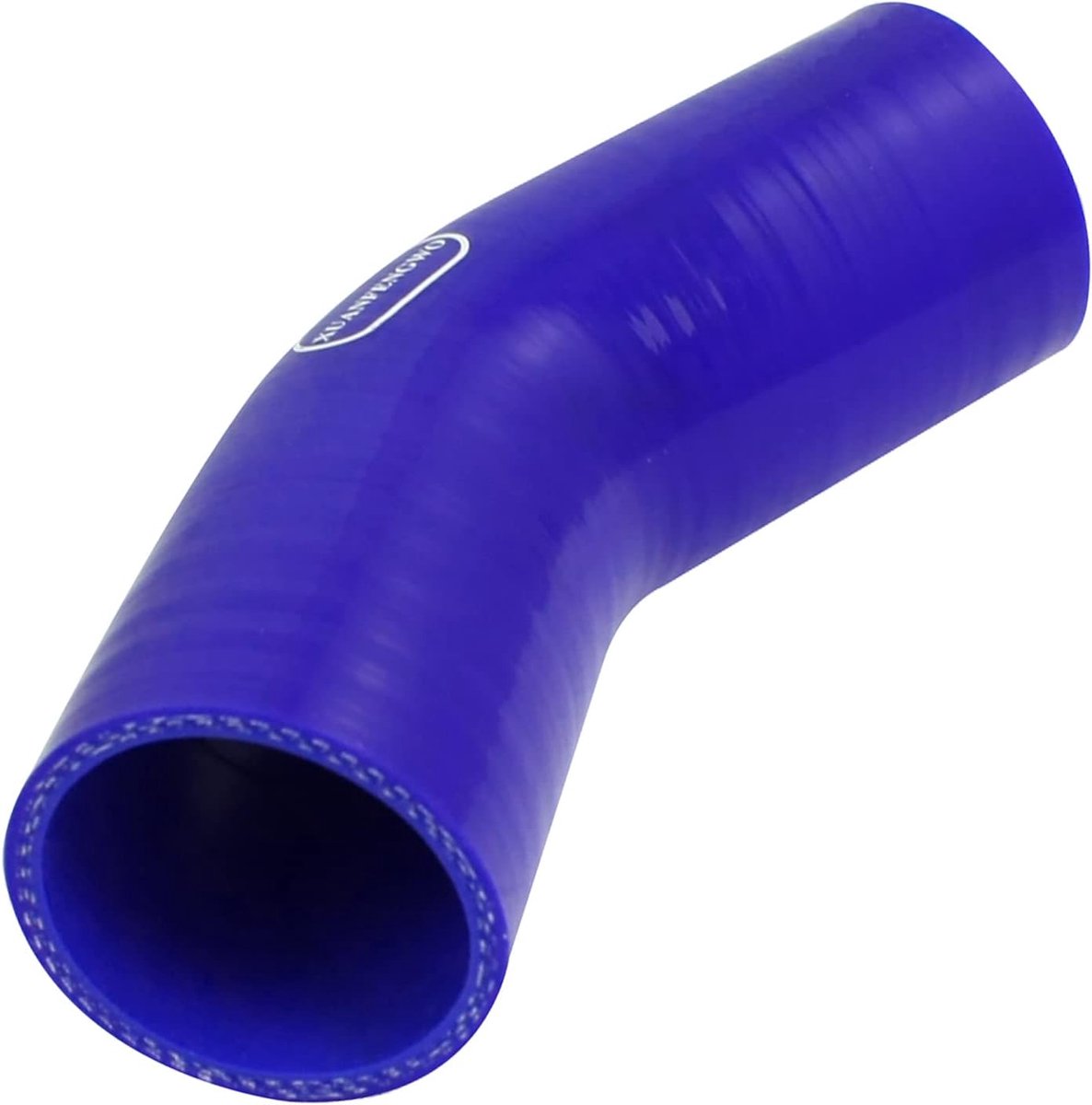 SnelShoppen - Koelslangverkleiner 45 Graden Bocht 51mm Siliconen Blauw - Duurzaam, Flexibel, Auto Accessoire voor Motor en Verwarming