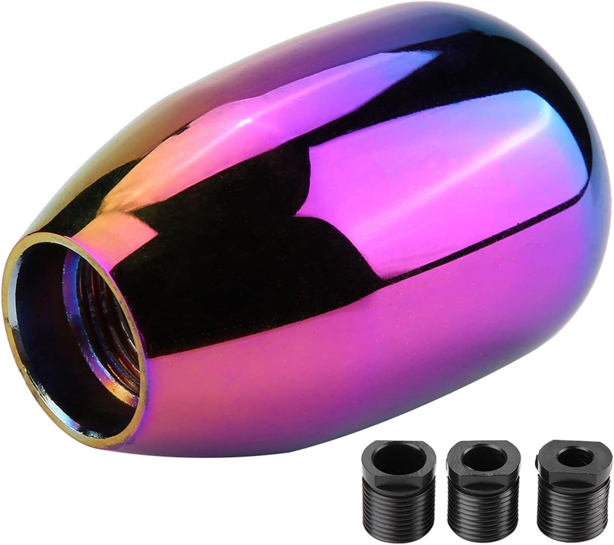 SnelShoppen - Universele Versnellingspook, 5 Versnellingen Metal Handmatige Versnellingspook Auto Schakelknop Multi-Kleur Opties, Inclusief 3 Adapters