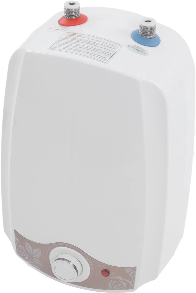 SnelShoppen - Mini Elektrische Keuken Waterkoker 8 Liter, Directe Verwarming, 1500W Waterverwarmer met Bovenste Wateruitlaat en Constante Temperatuur