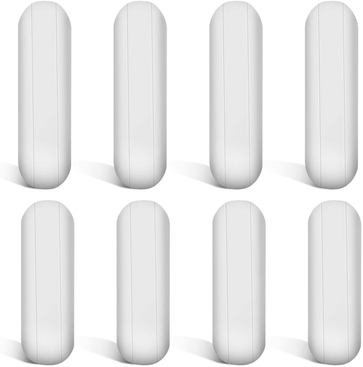 SnelShoppen - 8-delige PTFE Magnetische Roerstaaf Set, Laboratorium Roerstaaf, Magnetische Roerplaat, Wit, 1.18 inch en 1 inch, Voor Chemisch Gebruik